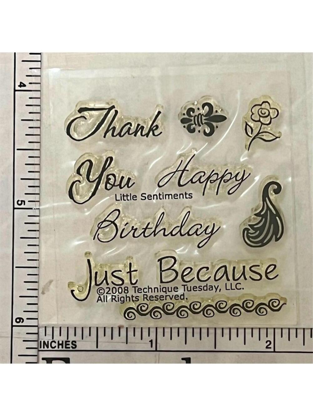 Stampin' Up! Little Sentiments Clear Stamp Set Thank You Birthday Greetings